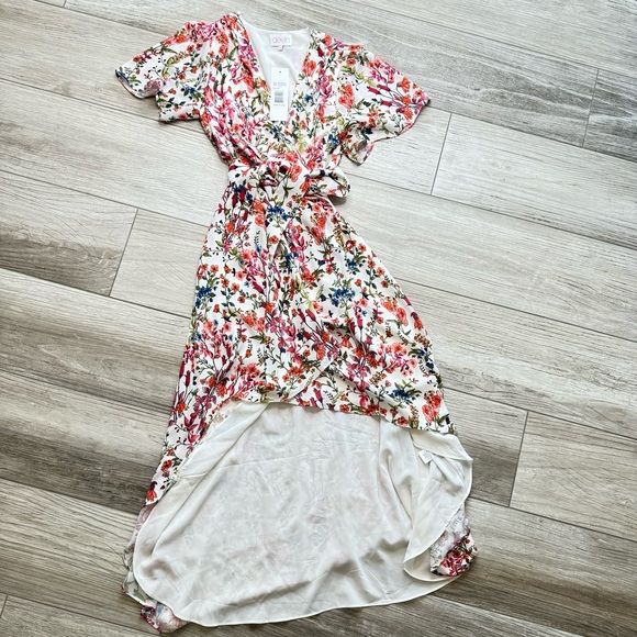 DEVLIN Hi Lo Floral Wrap Dress Size Xs - Picture 8 of 9